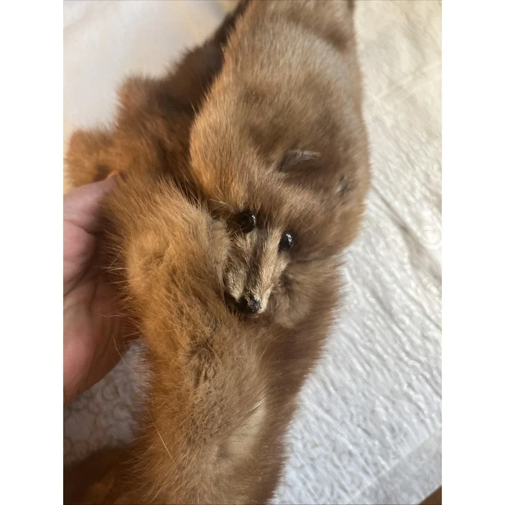1950's L S Ayer's Co 3 Pelt Genuine Mink Fur Wrap Scarf 4 Ft Long Soft &Lovely